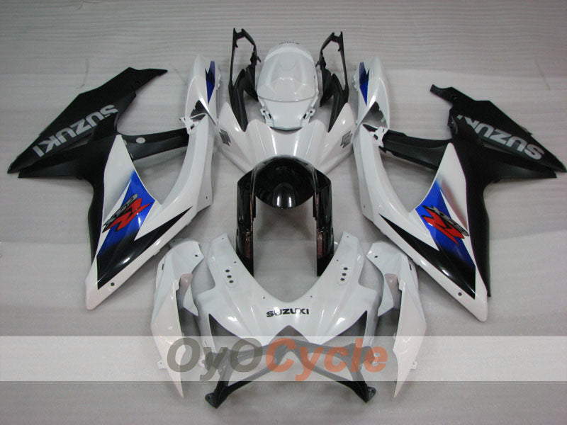 Verkleidungssatz für Einspritzmodelle für GSX R750 08-10 - Weiß, Schwarz - Werksstil #OYO87905450