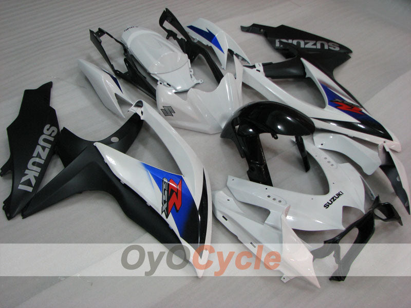 Verkleidungssatz für Einspritzmodelle für GSX R750 08-10 - Weiß, Schwarz - Werksstil #OYO87905450 Hauptbild