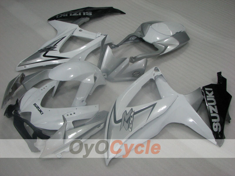 Verkleidungssatz für Einspritzmodelle für GSX R750 08-10 - Weiß, Grau - Werksstil #OYO87905451