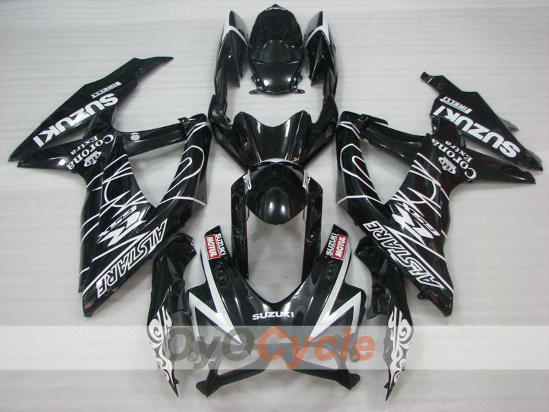 Verkleidungssatz für Einspritzmodelle 08-10 GSX R750 - Schwarz - Corona #OYO87905454