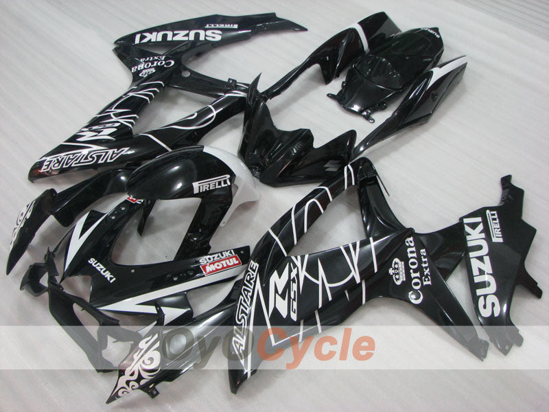 Verkleidungssatz für Einspritzmodelle 08-10 GSX R750 - Schwarz - Corona #OYO87905454