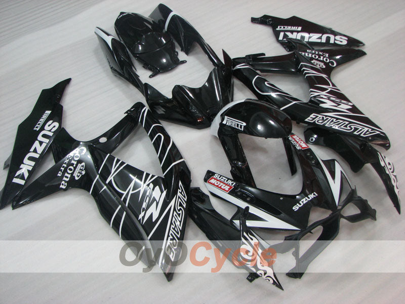 Verkleidungssatz für Einspritzmodelle 08-10 GSX R750 - Schwarz - Corona #OYO87905454