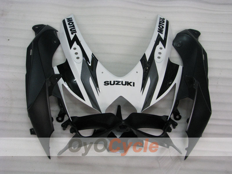 Verkleidungssatz für Einspritzmodelle 08-10 GSX R750 - Weiß, Schwarz - Corona #OYO87905455