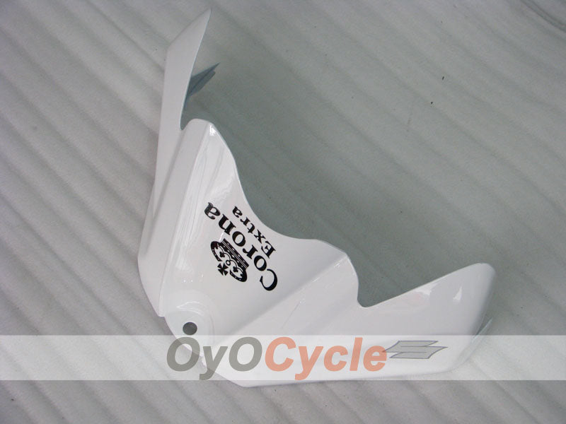 Verkleidungssatz für Einspritzmodelle 08-10 GSX R750 - Weiß, Schwarz - Corona #OYO87905455