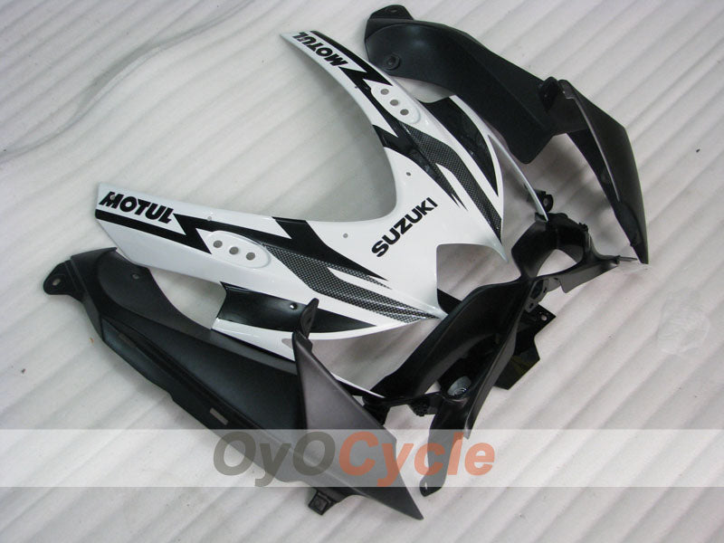 Verkleidungssatz für Einspritzmodelle 08-10 GSX R750 - Weiß, Schwarz - Corona #OYO87905455