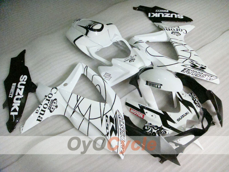 Verkleidungssatz für Einspritzmodelle 08-10 GSX R750 - Weiß, Schwarz - Corona #OYO87905456 Hauptbild