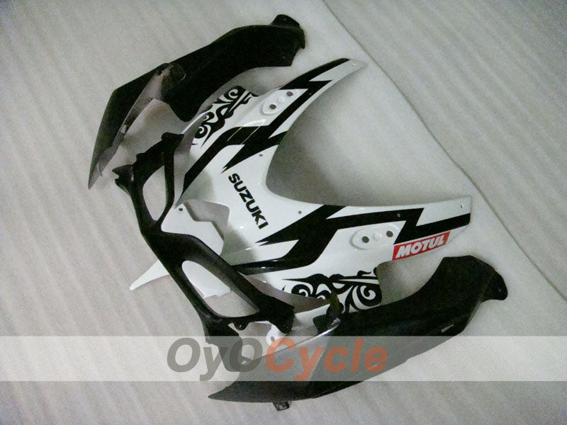 Verkleidungssatz für Einspritzmodelle 08-10 GSX R750 - Weiß, Schwarz - Corona #OYO87905456