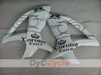 Verkleidungssatz für Einspritzmodelle 08-10 GSX R750 - Weiß, Schwarz - Corona #OYO87905457