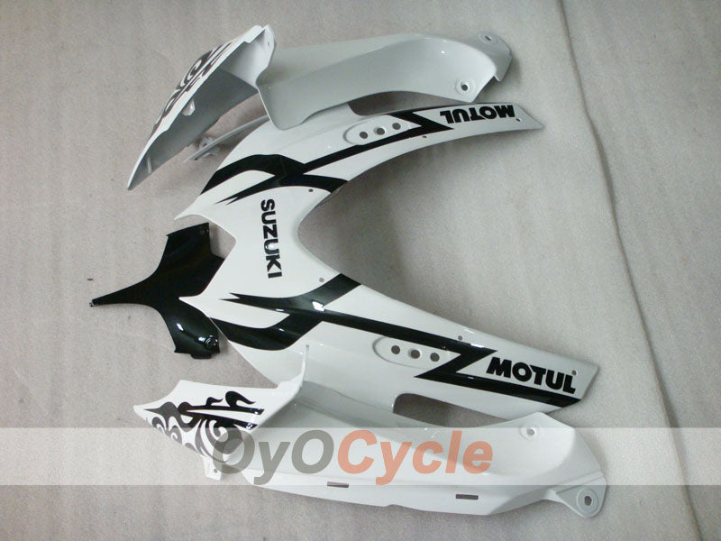Verkleidungssatz für Einspritzmodelle 08-10 GSX R750 - Weiß, Schwarz - Corona #OYO87905457
