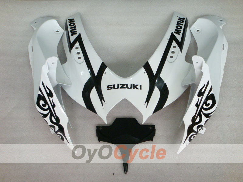 Verkleidungssatz für Einspritzmodelle 08-10 GSX R750 - Weiß, Schwarz - Corona #OYO87905457