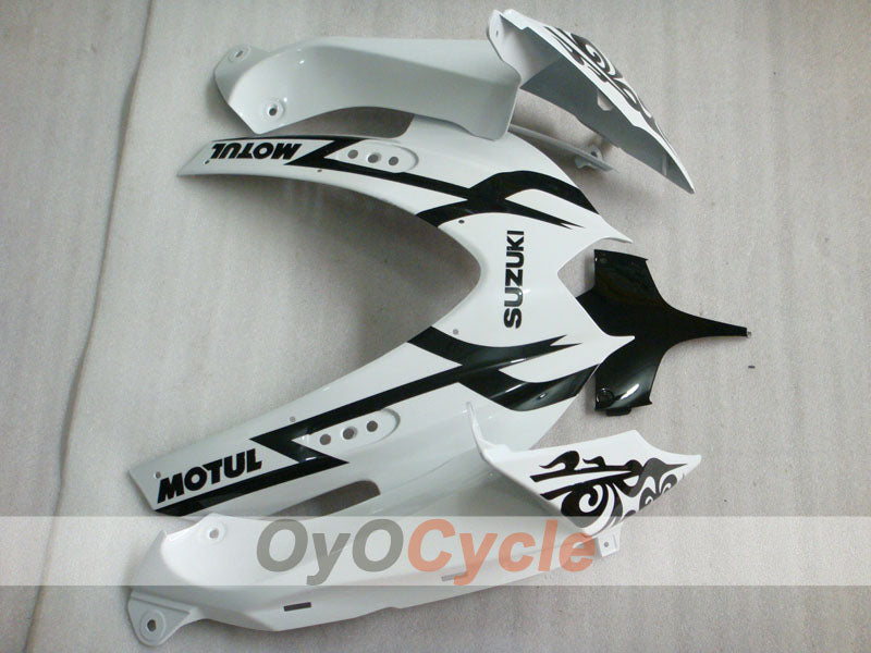 Verkleidungssatz für Einspritzmodelle 08-10 GSX R750 - Weiß, Schwarz - Corona #OYO87905457