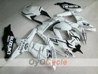 Verkleidungssatz für Einspritzmodelle 08-10 GSX R750 - Weiß, Schwarz - Corona #OYO87905457