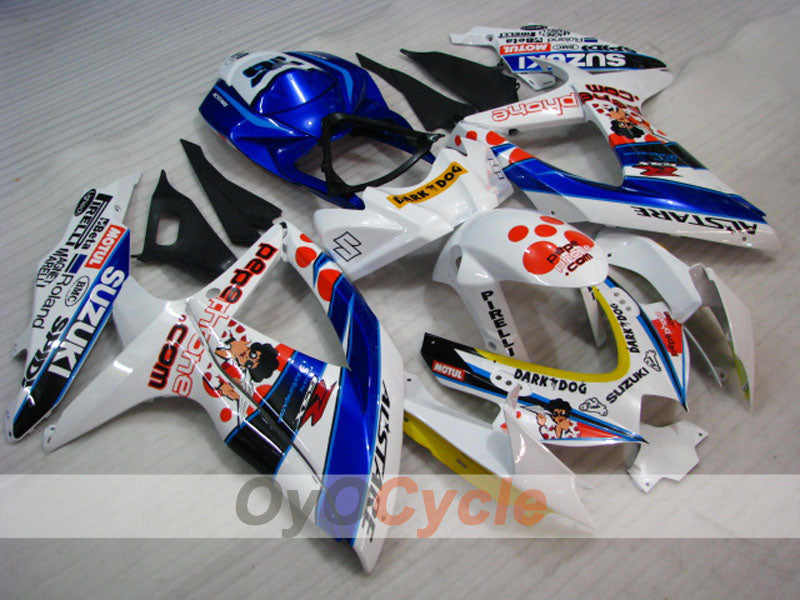 Verkleidungssatz für Einspritzmodelle 08-10 GSX R750 - Blau, Weiß - Dark Dog #OYO87905458 Hauptbild