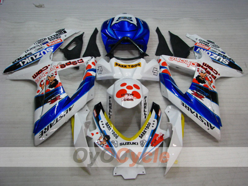 Verkleidungssatz für Einspritzmodelle 08-10 GSX R750 - Blau, Weiß - Dark Dog #OYO87905458 Zweitbild