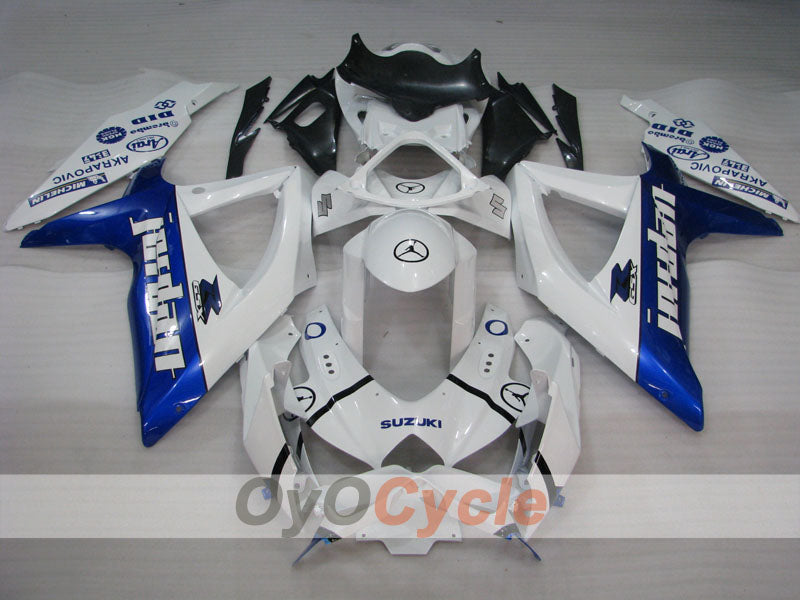 Verkleidungssatz für Einspritzmodelle 08-10 GSX R750 - Blau, Weiß - Jordan #OYO87905459