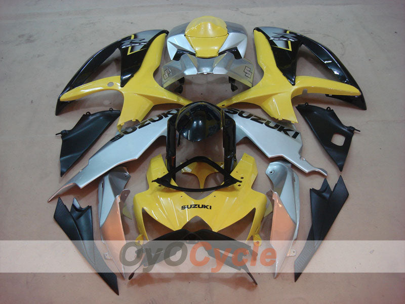 Verkleidungssatz für Einspritzmodelle 08-10 GSX R750 - Gelb, Silber - Werksdesign #OYO87905461