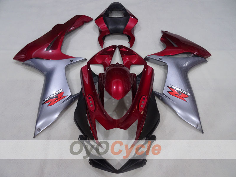 Einspritzverkleidungssatz für GSX R600 11-26 - Weinrot, Grau - Werksstil #OYO87905470 Zweitbild