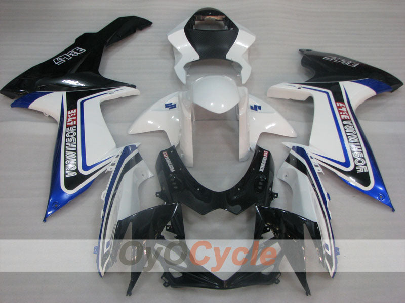 Einspritzverkleidungssatz für GSX R600 11-26 - Blau, Weiß, Schwarz - YOSHIMURA #OYO87905472