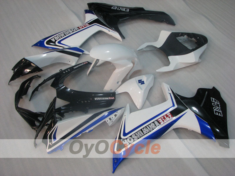 Einspritzverkleidungssatz für GSX R600 11-26 - Blau, Weiß, Schwarz - YOSHIMURA #OYO87905472