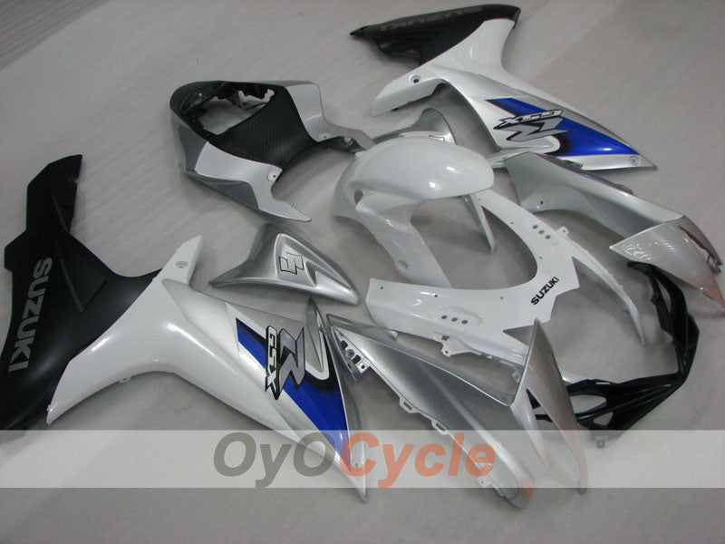 Einspritzverkleidungssatz für GSX R750 11-26 - Weiß, Silber - Werksstil #OYO87905490