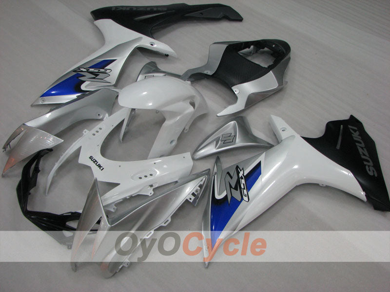 Einspritzverkleidungssatz für GSX R750 11-26 - Weiß, Silber - Werksstil #OYO87905490
