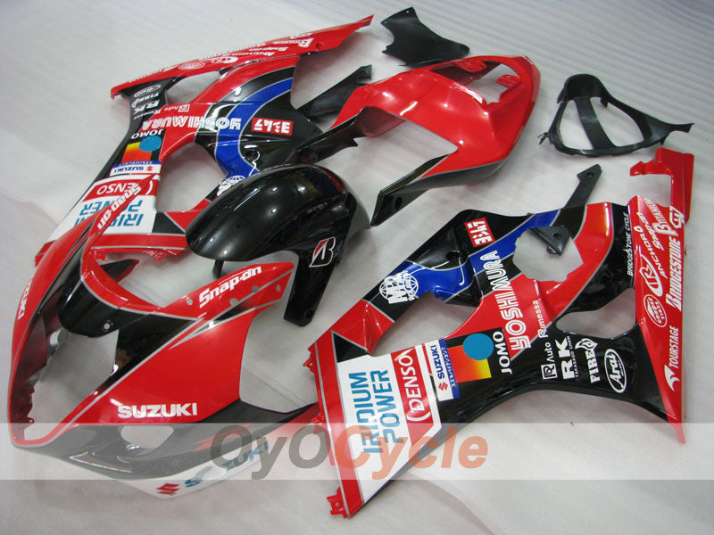 Einspritzverkleidungssatz für GSX R1000 03-04 - Rot, Schwarz - YOSHIMURA #OYO87905497