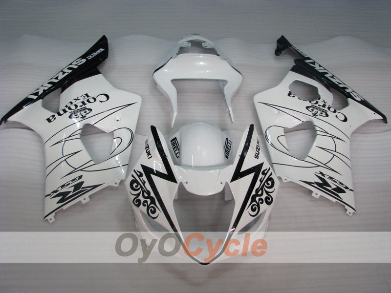 Einspritz-Verkleidungssatz für 03-04 GSX R1000 - Weiß, Schwarz - Corona #OYO87905504 Zweitbild