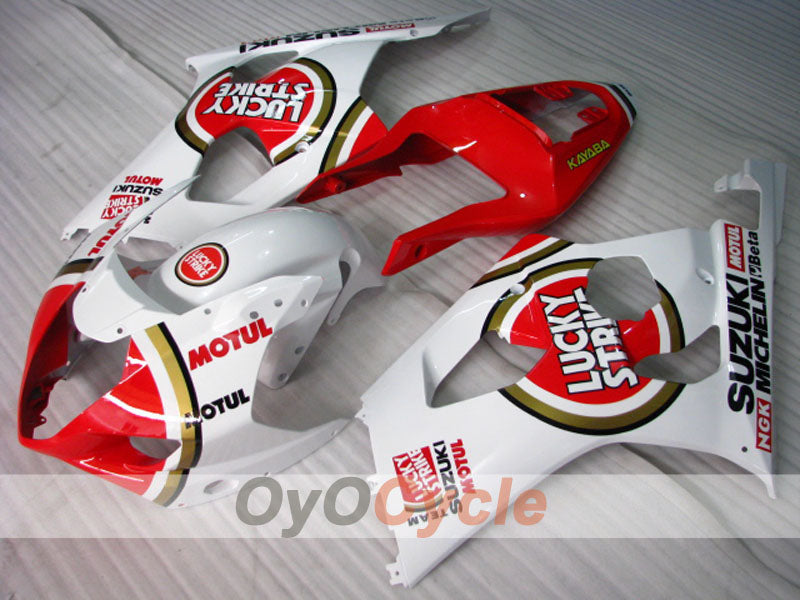Einspritz-Verkleidungssatz für 03-04 GSX R1000 - Rot, Weiß - Lucky Strike #OYO87905505 Hauptbild