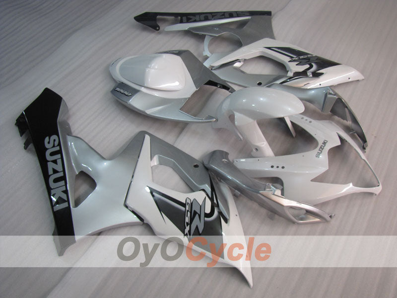 Einspritz-Verkleidungssatz für 05-06 GSX R1000 - Weiß, Silber - Werksstil #OYO87905510 Hauptbild
