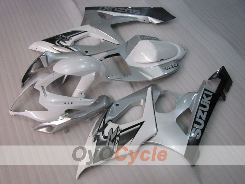 Einspritz-Verkleidungssatz für 05-06 GSX R1000 - Weiß, Silber - Werksstil #OYO87905510 Zweitbild