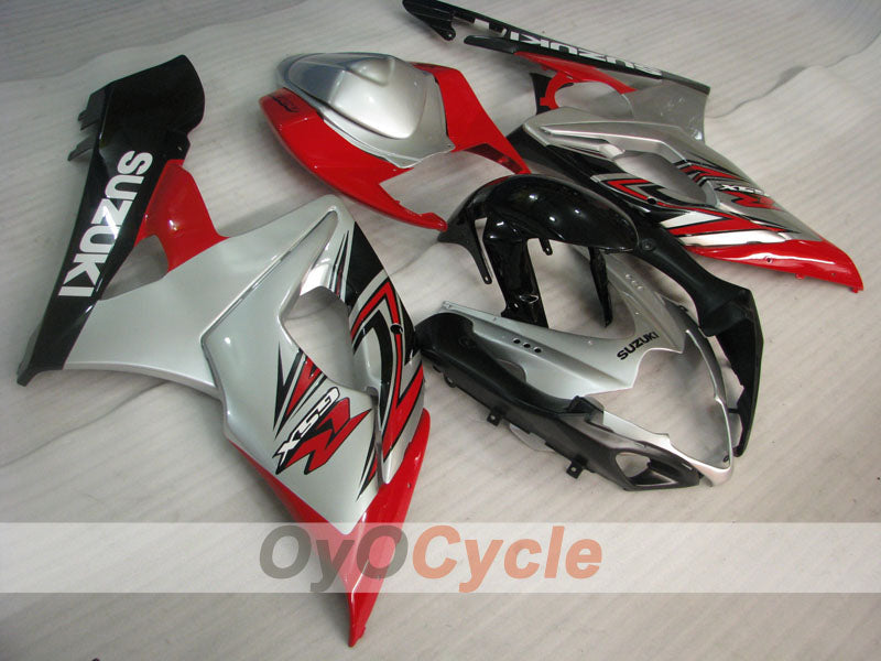 Einspritz-Verkleidungssatz für 05-06 GSX R1000 - Rot, Silber - Werksstil #OYO87905511 Hauptbild