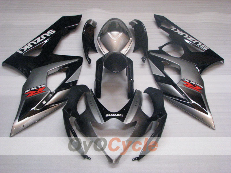 Einspritzverkleidungssatz für GSX R1000 05-06 - Schwarz, Silber - Werksdesign #OYO87905517