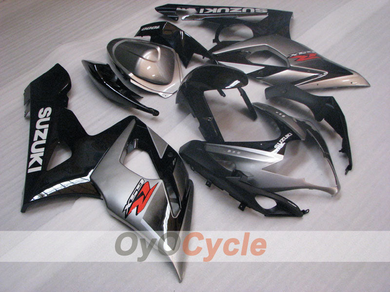 Einspritzverkleidungssatz für GSX R1000 05-06 - Schwarz, Silber - Werksdesign #OYO87905517