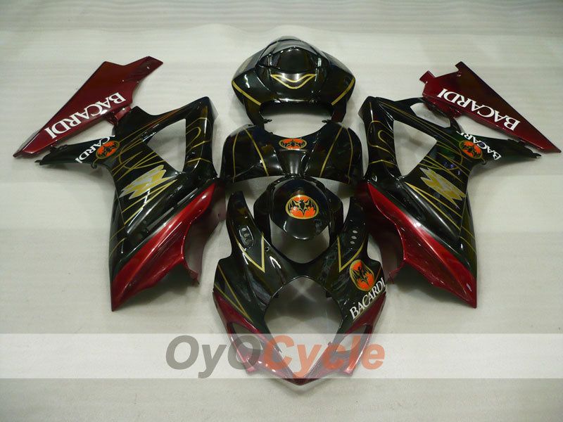 Verkleidungssatz für Einspritzmodelle 07-08 GSX R1000 - Rot, Schwarz - BACARDI #OYO87905531 Zweitbild