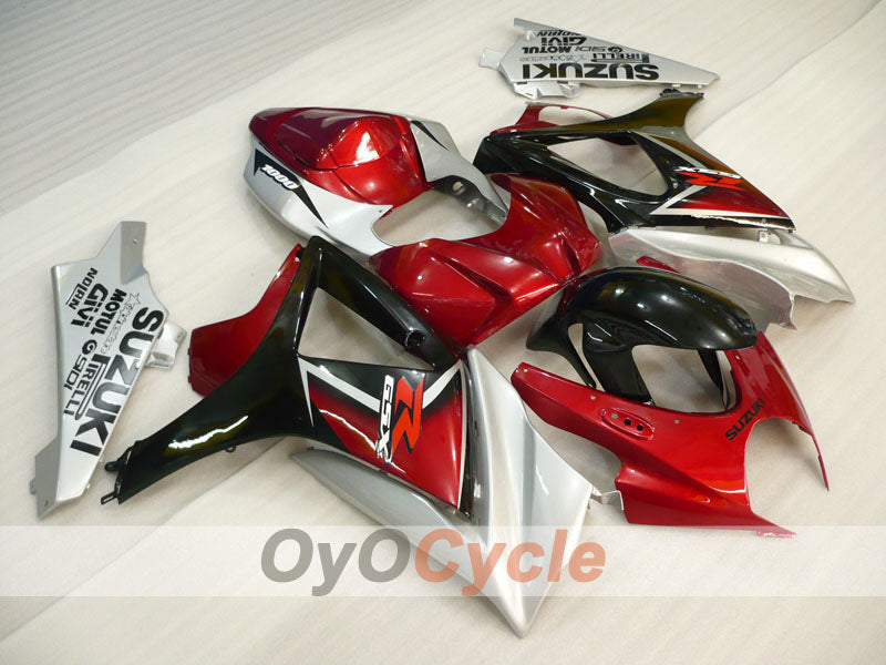 Verkleidungssatz für Einspritzmodelle 07-08 GSX R1000 - Rot, Schwarz, Grau - MOTUL #OYO87905532 Hauptbild