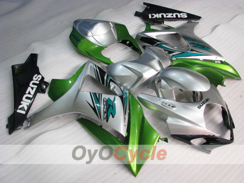 Verkleidungssatz für Einspritzmodelle 07-08 GSX R1000 - Grün, Silber - Werksstil #OYO87905533 Hauptbild