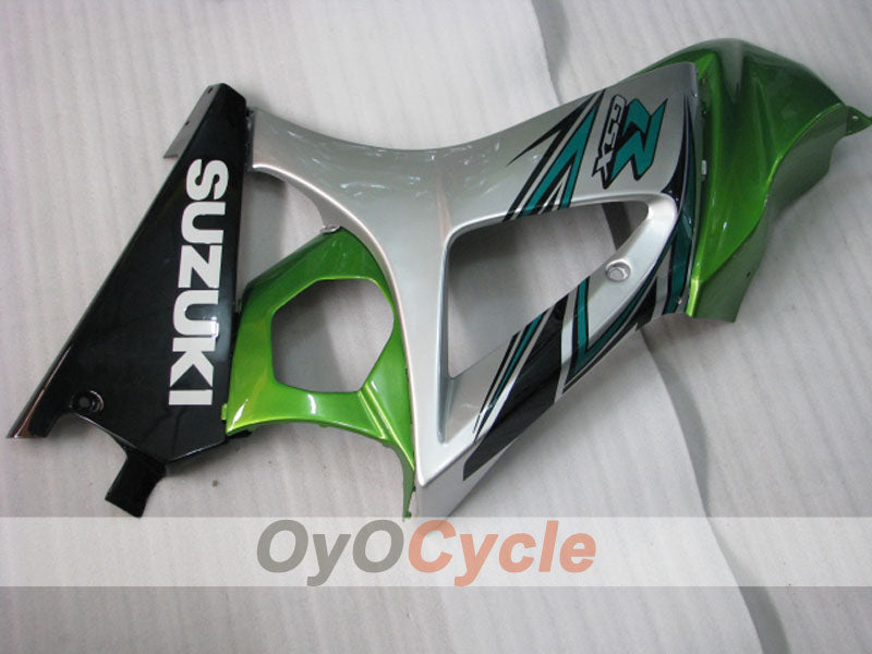Verkleidungssatz für Einspritzmodelle 07-08 GSX R1000 - Grün, Silber - Werksstil #OYO87905533