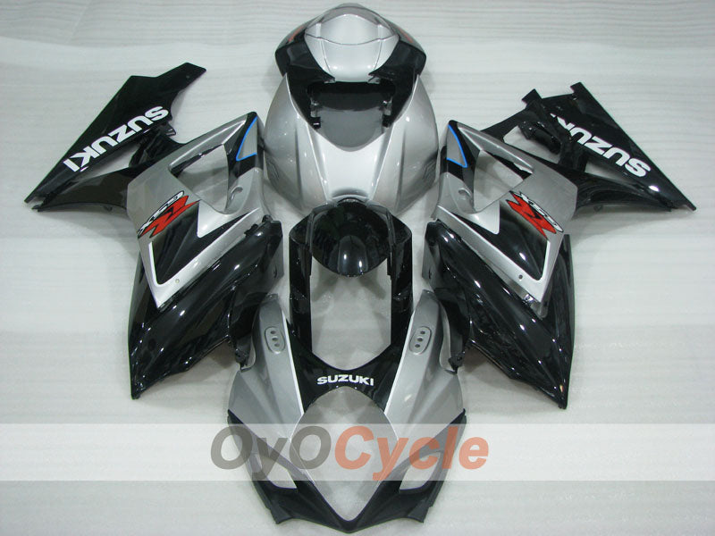 Verkleidungssatz für Einspritzmodelle 07-08 GSX R1000 - Schwarz, Silber - Werksstil #OYO87905537 Zweitbild