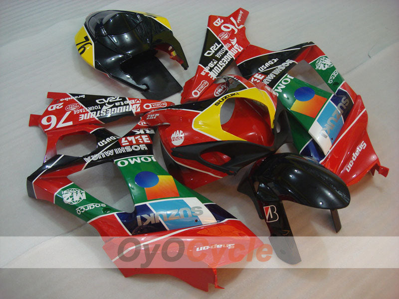 Verkleidungssatz für Einspritzmodelle 07-08 GSX R1000 - Rot, Schwarz - JOMO #OYO87905538 Hauptbild