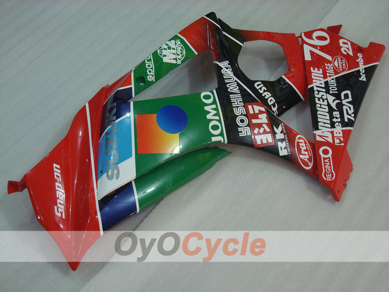 Verkleidungssatz für Einspritzmodelle 07-08 GSX R1000 - Rot, Schwarz - JOMO #OYO87905538