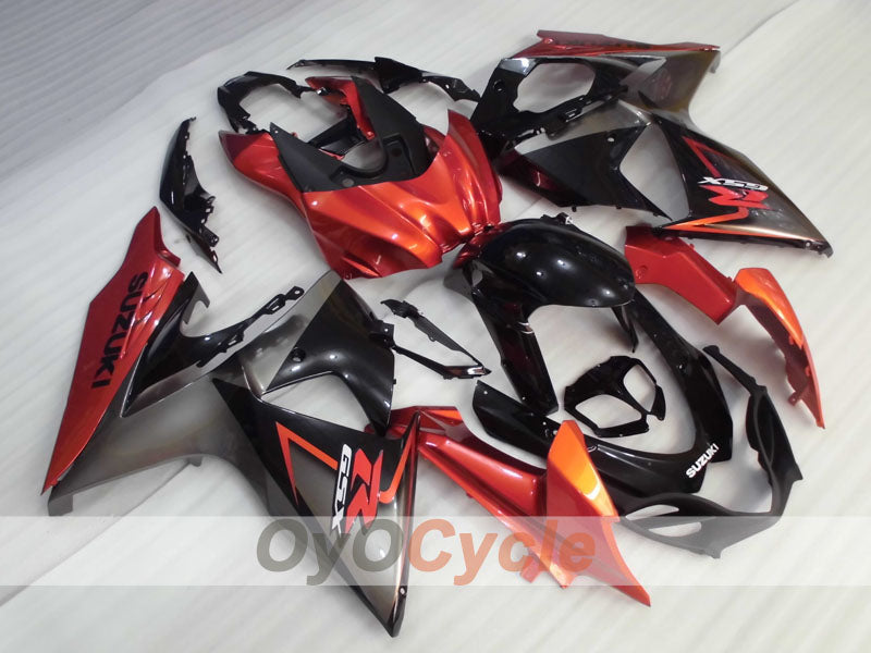 Einspritzverkleidungssatz für GSX R1000 09-16 - Orange, Schwarz - Werksstil #OYO87905545
