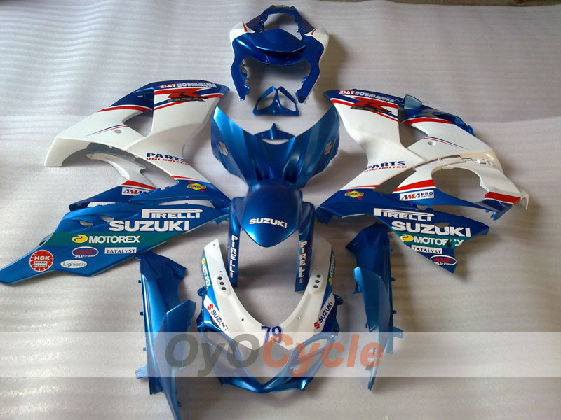 Einspritzverkleidungssatz für GSX R1000 09-16 - Blau, Weiß - PIRELLI #OYO87905547 Hauptbild