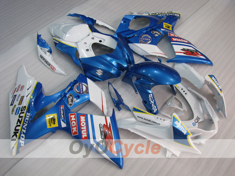 Einspritzverkleidungssatz für GSX R1000 09-16 - Blau, Weiß - DUNLOP, MOTUL #OYO87905548 Hauptbild