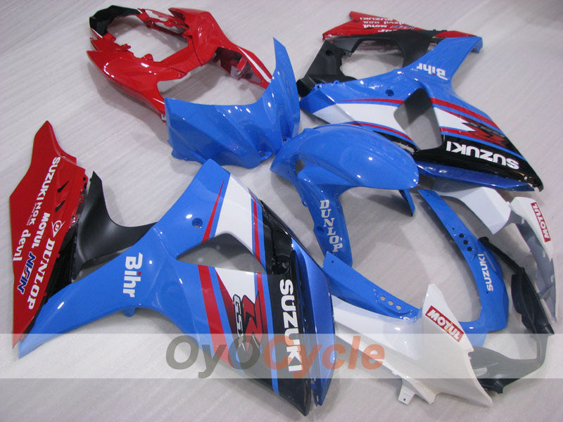 Verkleidungssatz für Einspritzmodelle 09-16 GSX R1000 - Rot, Blau, Schwarz - DUNLOP #OYO87905554 Hauptbild