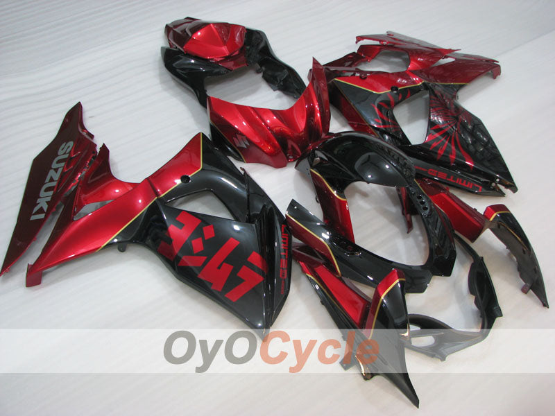 Verkleidungssatz für Einspritzmodelle 09-16 GSX R1000 - Rot, Schwarz - Werksstil #OYO87905560 Hauptbild