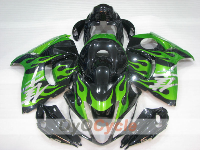 Verkleidungssatz für 08-20 GSXR1300 Hayabusa - Grün, Schwarz - Flamme #OYO87905584 Zweitbild