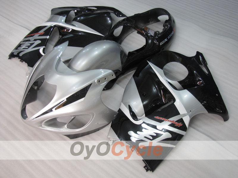 Verkleidungssatz für Einspritzer für GSXR1300 Hayabusa, 99-07 - Schwarz, Silber - Werksdesign #OYO87905608