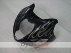 Verkleidungssatz für Einspritzer für GSXR1300 Hayabusa, 99-07 - Schwarz - Flammen #OYO87905609