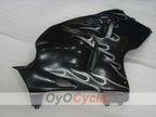 Verkleidungssatz für Einspritzer für GSXR1300 Hayabusa, 99-07 - Schwarz - Flammen #OYO87905609