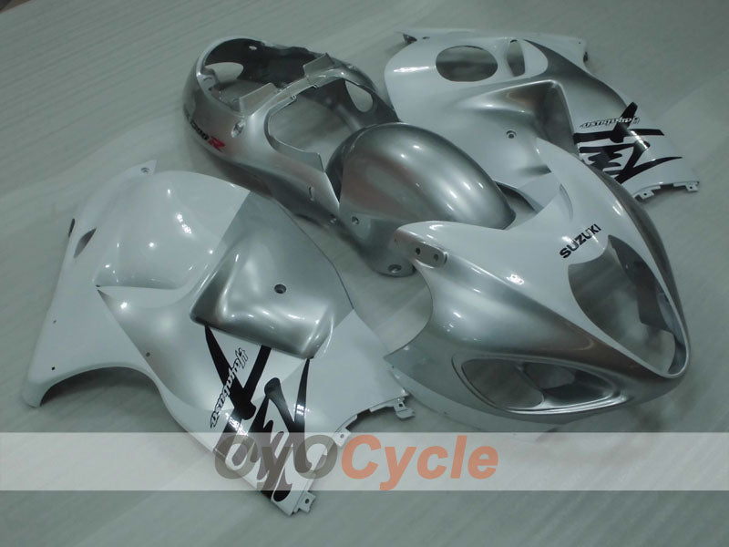 Verkleidungssatz für Einspritzmodelle der GSXR1300 Hayabusa, Baujahre 99-07 - Weiß, Silber - Werksdesign #OYO87905617 Hauptbild